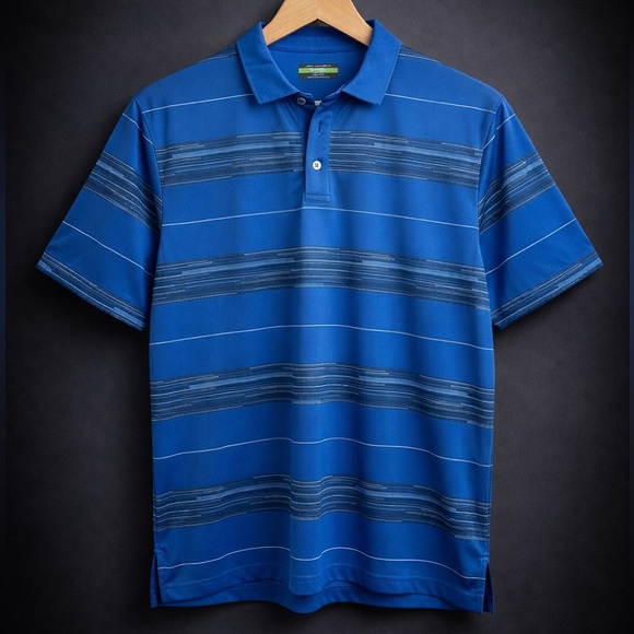 Hogan Other - Ben Hogan Performance Golf Polo Shirt Blue Striped Moisture Wicking Men’s Large